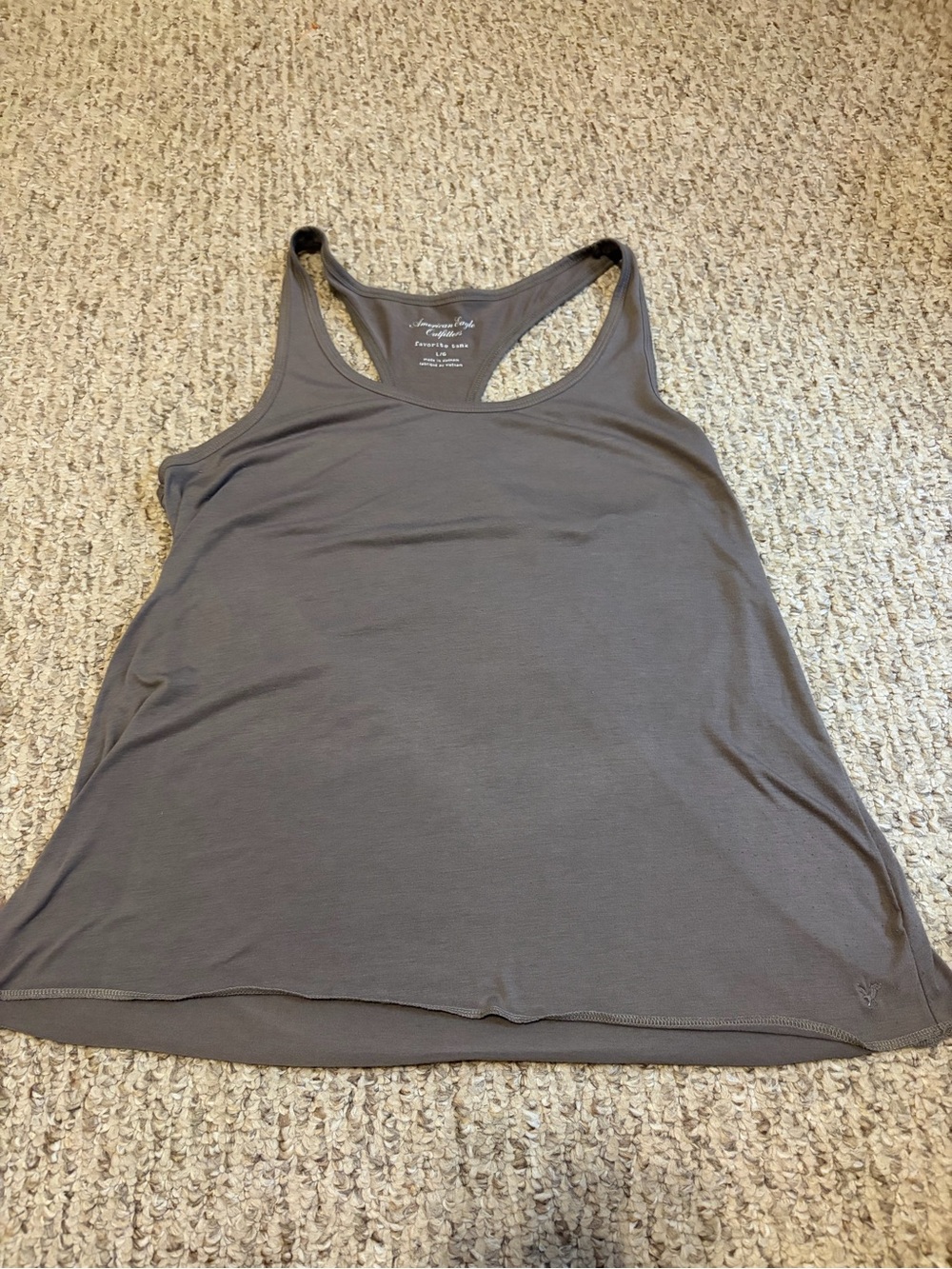 American Eagle Outfitters Racerback Tank Top - Gray